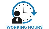 Working hours icon design template vector isolated illustration